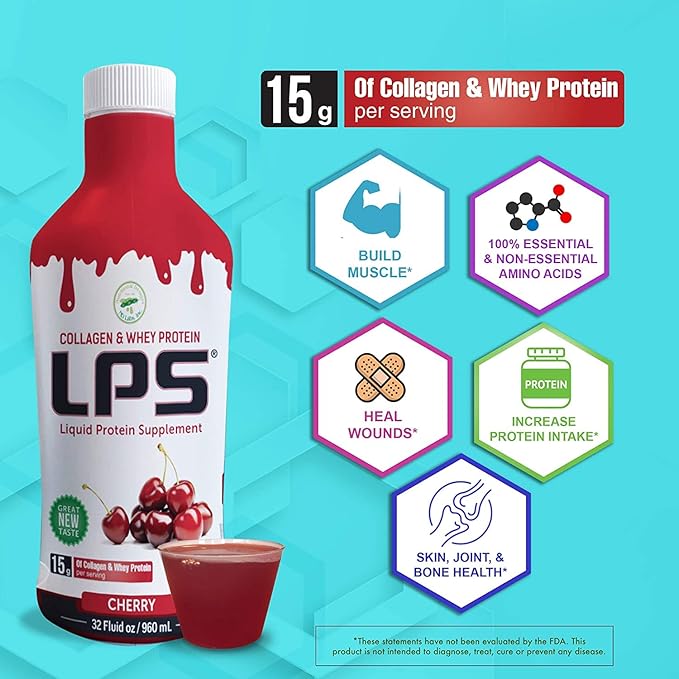 Nutritional Designs Sugar-Free Liquid Collagen &amp Whey Protein Supplement - Non-GMO Drink - Promotes Healthy Skin &amp Hair for Men &amp Women (Watermelon) Pack of 6