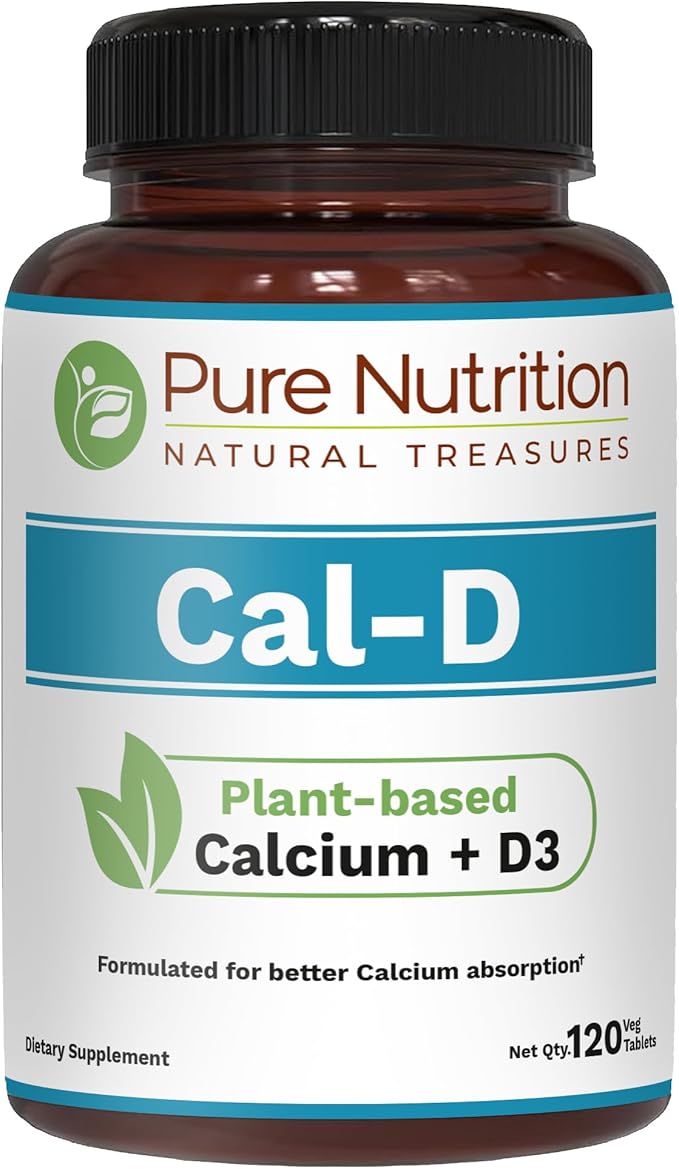 Pure Nutrition Vitamin D3 K2 + Cal-D Plant-Based Calcium | Vegan D3 from Lichen | Bundle Pack