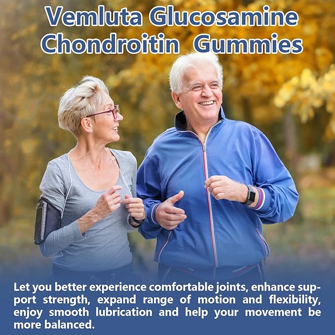 2 Packs Glucosamine Chondroitin Gummies - 3000MG Extra Strength Joint Support Supplement with MSM Flexibility Antioxidant Immune Support Gummy for Adults Men &amp Women - 120 Cts