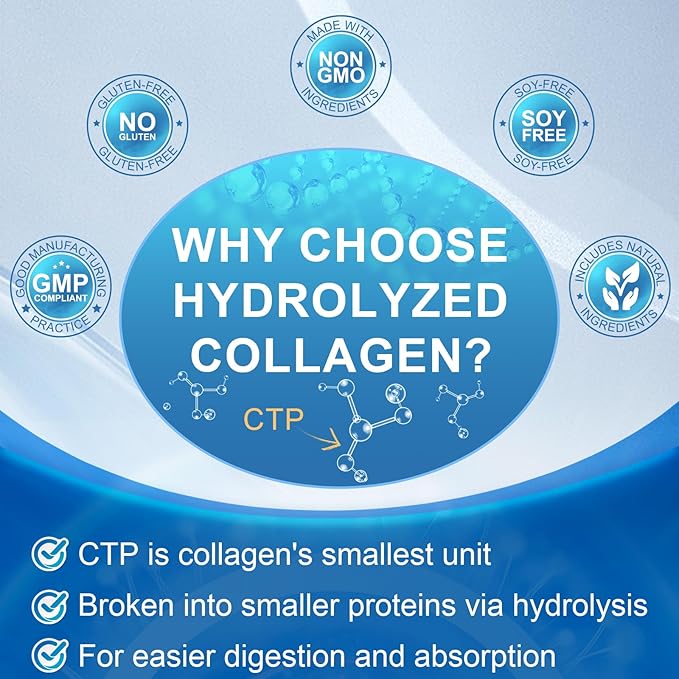 Multi Collagen Peptides for Women &amp Men Hydrolyzed Collagen Peptides-Type I II III V X - with Hyaluronic AcidVitamin CBiotinSupports Skin Hair Nail Non-GMO560 Softgels
