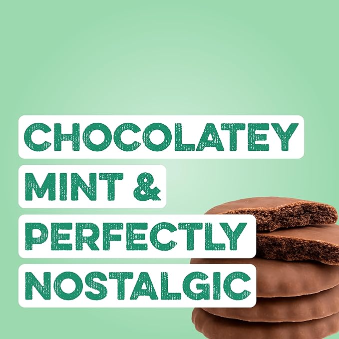 Clean Simple Eats Whey Protein Powder Mint Chocolate Cookie Flavor Naturally Sweetened 100% Grass Fed Protein Powder with Digestive Enzymes No Artificial Ingredients Gluten Free 10 Stick Packs