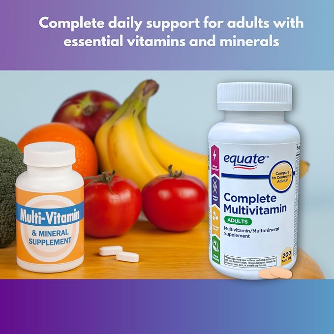 Multivitamin Multimineral Supplement Tablets for Adults- 200 Count (Pack of 1)