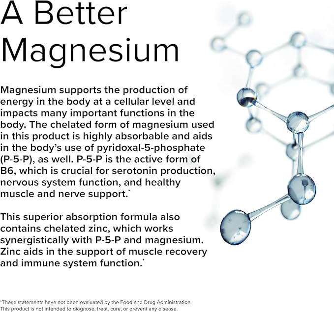 Terry Naturally BioActive Magnesium Complex - Bone &amp Heart Health Support - Supplement with Vitamin B6 Zinc &amp Magnesium - Pyridoxal-5-Phosphate Vegan Capsule Supplement - 120 Capsules (Pack o