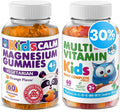DR. MORITZ Kids Magnesium Gummies Orange Flavor (60 Count 1 Pack) and Kids Multivitamin Gummies Bundle (60 Count 1 Pack) - Relaxation &amp Health Support - Toddler Vitamins - Magnesium Calm Supplem
