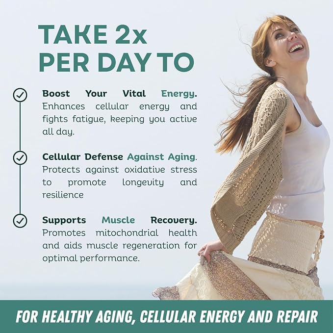 NAD Supplement Pure Organic | NMN Supplement Alternative | Boost Energy &amp Cellular Health | Urolithin A Resveratrol Quercetin for Antioxidant Power | for Women and Men