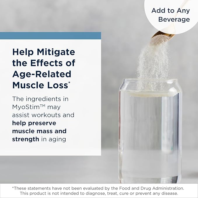 Designs for Health MyoStim - HMB + Collagen Peptides Powder with L-Leucine + Creatine to Support Healthy Aging - May Help Attenuate Age-Related Muscle Loss - Clementine-Flavored Drink (14 Stick Packs)