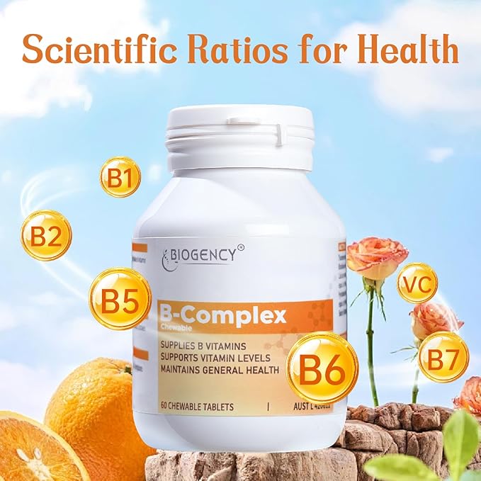 B-Complex Dietary Supplement - Contains All B Vitamins Including B12 B1 B2 B5 B6 B7 Folic Acid for Energy Support Stress Relief Immunity Enhancement 2 Pack 60 Tablets