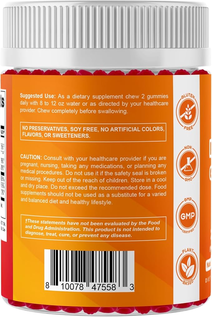Vitamatic Vitamin D3 K2 with Calcium Gummies - 240 Count - Non-GMO Gluten Free