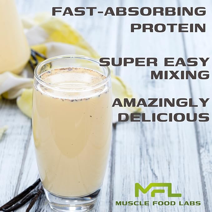 MFL 100% Isolate Protein l 30g of Protein l BCAAs l Keto Friendly l Low Carbs l Gluten Free l 3 lbs. (Vanilla Bean)