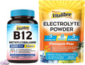 Vitamin B12 Sublingual 5000 mcg 90 Tablets and Electrolytes Powder Packets 16 Stick Packs