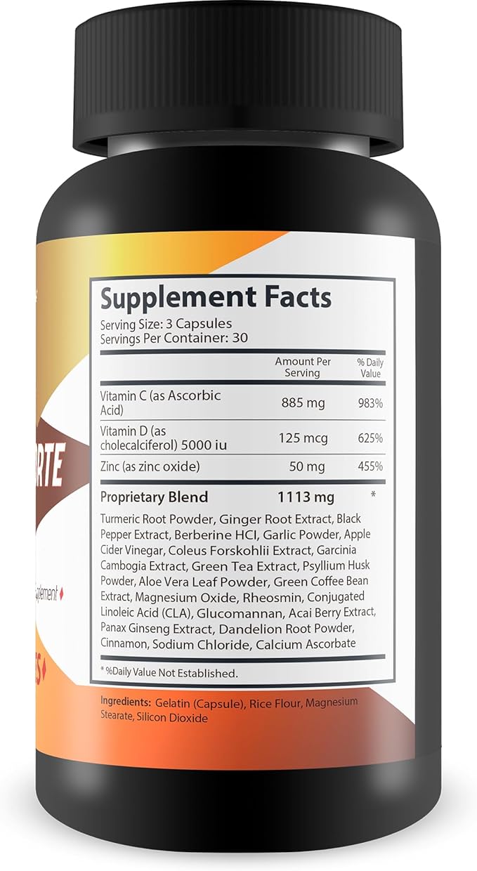 Turmeric Forte Pro Max - Extra Strength Ginger Turmeric with Black Pepper Zinc &amp Vitamin C - Our Best High Absorption Curcumin with Black Pepper - Zinc Vitamin C Curcumin Ginger Supplements