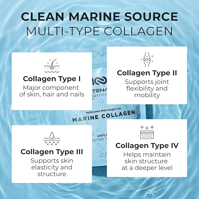 Hydrolyzed Marine Collagen Peptides Powder Unflavored 300g | Type I–IV from Wild-Caught White Fish Essential Amino Acids for Skin Hair Nails Bone &amp Joint Support – Non-GMO | Centenarius Nutrit