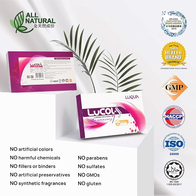 LuCOL-S Collagen | Daily Collagen Wellness | for Women &amp Men | 20s x 10g (1 Box)
