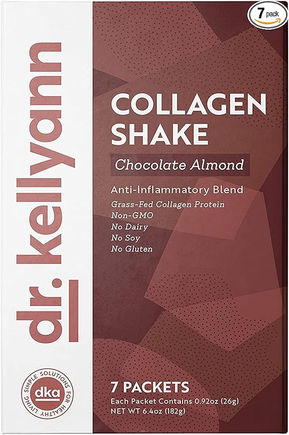 Dr. Kellyann Keto Chocolate Almond Shakes (7 Servings) – Grass-Fed Collagen Protein Keto &amp Paleo-Friendly Gluten-Free