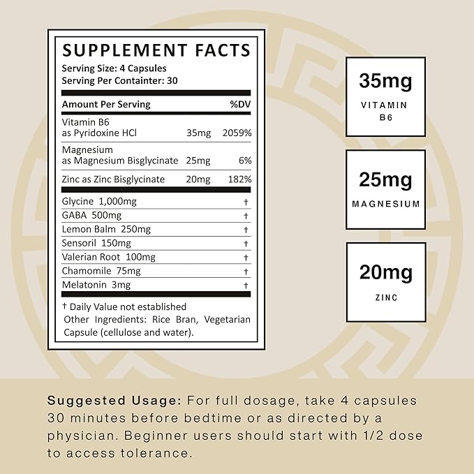 Elysium Rest | Supports Mental and Physical Rejuvenation Calmness and Tranquility | 30 Servings - 120 Capsules