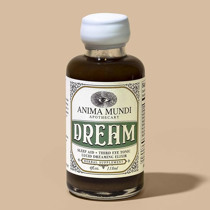 Anima Mundi Apothecary Lucid Dream Elixir - Third Eye Tonic - Relaxing Adaptogenic Drink - Support Lucid Dreaming and Visionary Sleep with This Calming Tonic (2 oz)