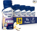 Ensure High Protein Bottled Vanilla Nutrition Shake with Fiber Ready to Drink 16g Protein and 27 Vitamins and Minerals 8 fl oz 24 Pack