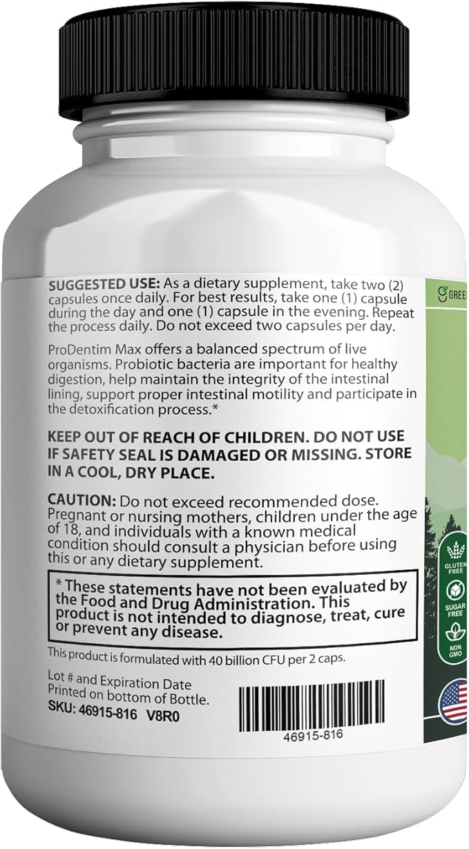 Oradentum Max Probiotic Supplement 40 Billion CFU 60 Capsules 30 Day Supply (1)