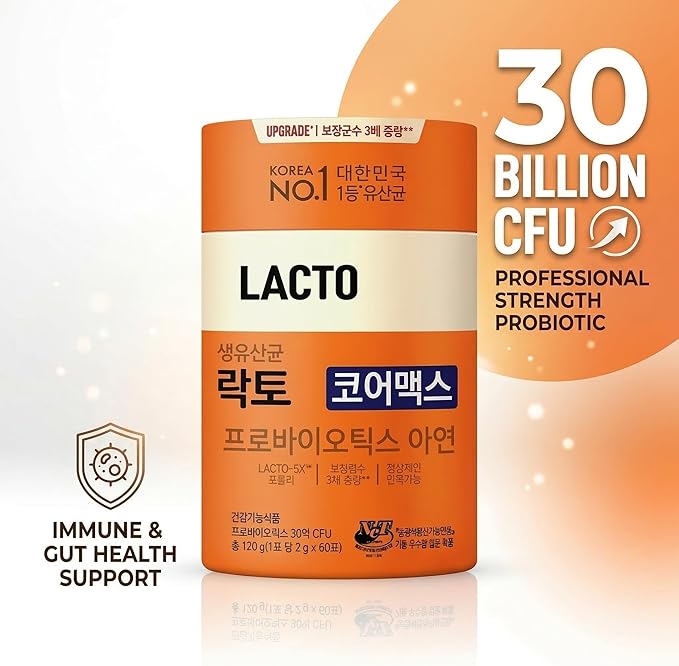 probiotic CoreMax 2g x 60 Pouch (120g) Zinc 3billion probiotics 락토핏 생유산균 코어맥스 프로바이오틱스