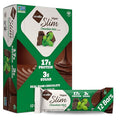 NuGo Slim Dark Chocolate Mint 17g Vegan Protein 3g Sugar 6g Fiber Low Net Carb Keto Friendly Gluten Free 12 Count