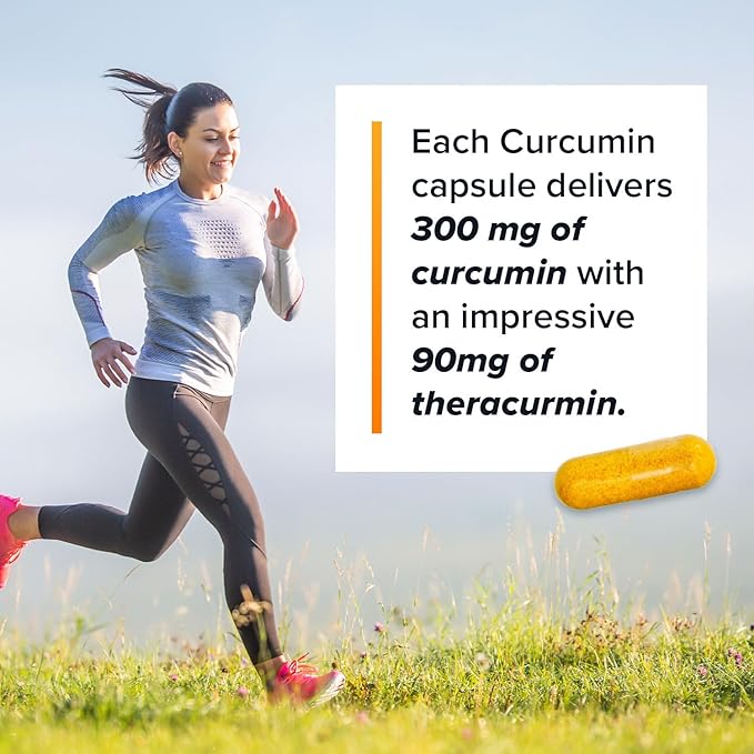 Theracurmin Turmeric Curcumin Supplement 120 Count High Absorption Turmeric &amp Curcumin - Joint Supplement for Men and Women - 42.6X More Bioavailablity
