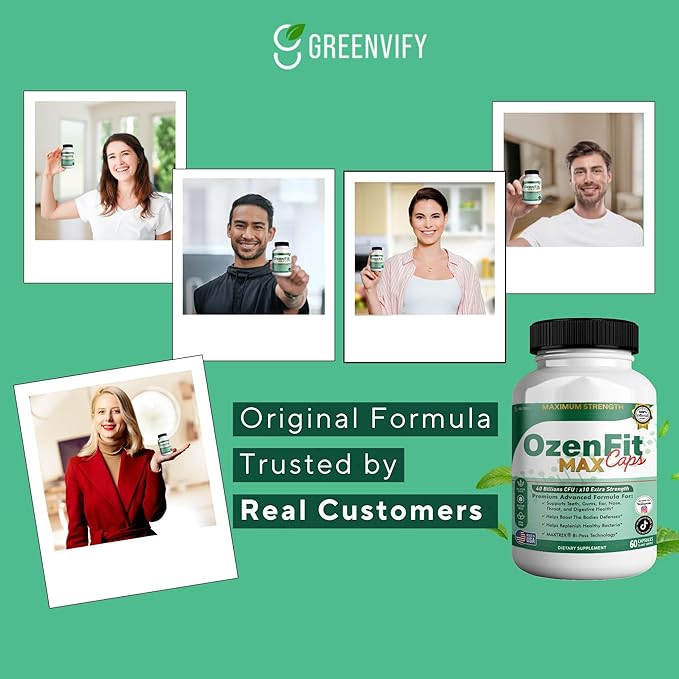 OzenFit Caps Max Probiotic Supplement 40 Billion CFU MAKTREK Bi-Pass Technology 60 Capsules 30-Day Supply (3)