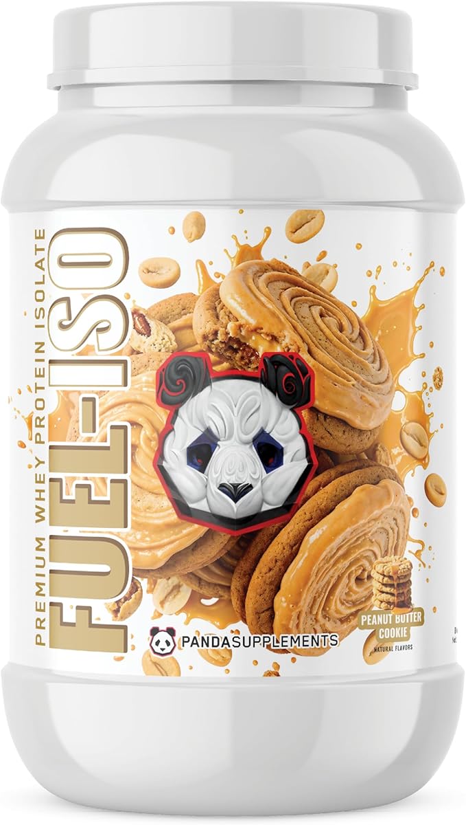 Panda Supps - Panda Fuel ISO Premium 100% Whey Protein Isolate for Men and Women with 25g Protein and 0g Sugar (Peanut Butter Cookie) (25 Servings)