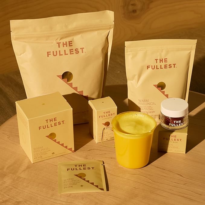 THE FULLEST - Saffron Capsules - Boosts Mood Energy and Focus Gluten-Free &amp Vegan Contains Saffron Turmeric and Curcumin 30 Capsules