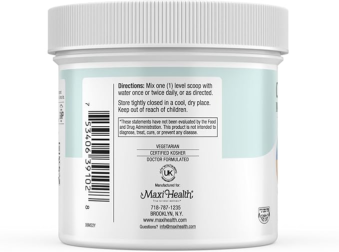 Maxi Health Creatine Monohydrate Powder – Pure Creatine Powder with L-Taurine &amp Ribose for Energy Strength &amp Muscle Gain – Vegan &amp Kosher – 30 Servings