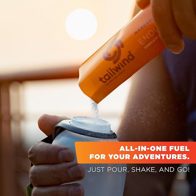 Tailwind Nutrition Endurance Fuel Carbohydrate &amp Electrolyte Sports Drink Mix Powder Gluten-Free Vegan Mandarin Orange 30 Servings