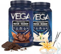 Vega Sport Premium Protein Powder + Recovery Bundle - Vanilla (20 servings) and Chocolate (19 servings) 30g Plant Based Protein 5g BCAAs Low Carb Keto Pea Protein for Women and Men