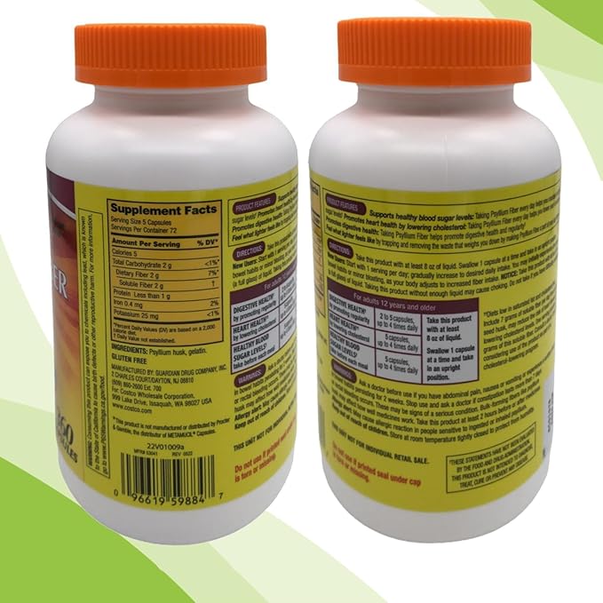 KS Signature Fiber Capsules 2 Pack (360 Capsules Each)
