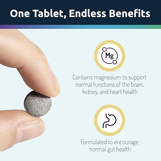Invigorated Water Hydrogen Water Tablets with Magnesium - 12 PPM H2 Molecular Hydrogen Tablets for Drinking Water - Supports Energy Brain &amp Cognitive Health - Non-GMO (60 Servings Unflavored)