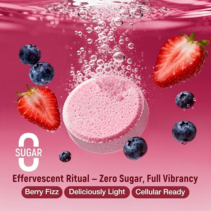 Liposomal Glutathione 500mg with NAC 2 Pack 30 Count Sugar Free High Absorption Magnesium&ampVitaminC Supplement-Effervescent Tablet Antioxidant Detox Healthy Aging&ampCognitive Gluten Free Berry
