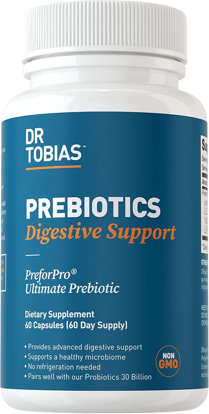 Dr. Tobias Candida Support &amp Prebiotics Bundle – Gut Cleanse Detox Flora Balance &amp Immune Support with Oregano Caprylic Acid &amp PreforPro Prebiotic Capsules