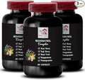 Daily Antioxidants - RESVERATROL COMLEX - Berry Power Goji Berry Power Elderberry Boost Pomegranate Energy Acai Berry Energy Grape Skin Boost Hydration Factor Nutrient 3 Bottles 180 Capsules