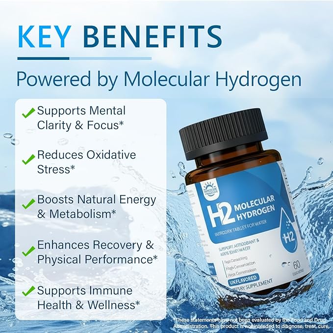 Raw Probiotics for Women &amp Men (100 Billion CFU 35 Strains) + Molecular Hydrogen (H2) Tablets with Magnesium (12 PPM) for Daily Digestive Immune &amp Cellular Support