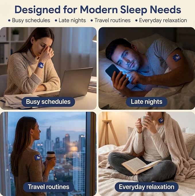 Drowzen Sleep Patches Delorean Sleep Patches for Adults Herbal Melatonin &amp Valerian Night Patches Sleeping Stickers for Relaxation &amp Nighttime Rest 30 Patches (2PCS)