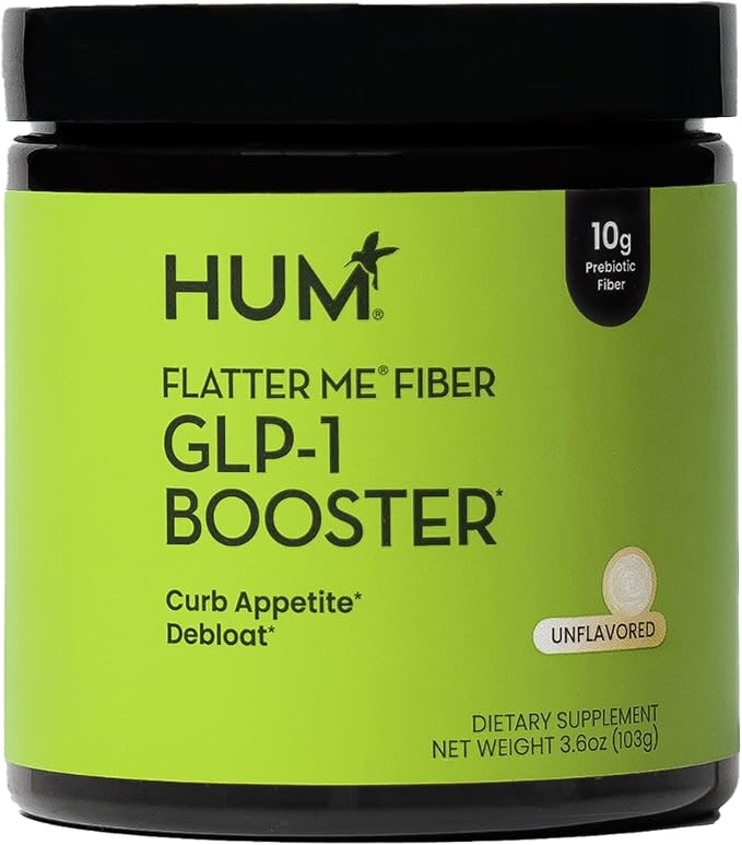 HUM Flatter Me Fiber Variety Bundle – Strawberry Lemon Pineapple Passionfruit &amp Unflavored | Prebiotic Fiber + Digestive Enzymes to Support Gut Health (3-Pack)