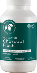 Mountain Meadow Herbs Activated Charcoal Flush – Natural Detox Cleanse Supplement for Digestion Gas Relief and Bloating Support – Activated Charcoal Capsules for Internal Cleansing 240ct
