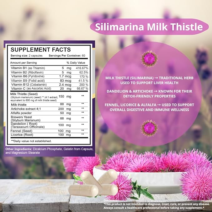 Silimarina Milk Thistle Combination 2 Pack 240caps.