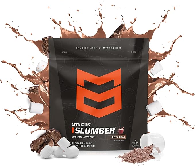 MTN OPS Slumber Sleep Aid for Muscle Recovery &amp Deep Sleep Sleepy Cocoa Sleep Support Powder Drink Mix 30 Servings