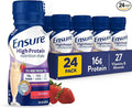Ensure High Protein Strawberry Nutrition Shake Ready to Drink 16g Protein and 27 Vitamins and Minerals 8 fl oz 24 Pack