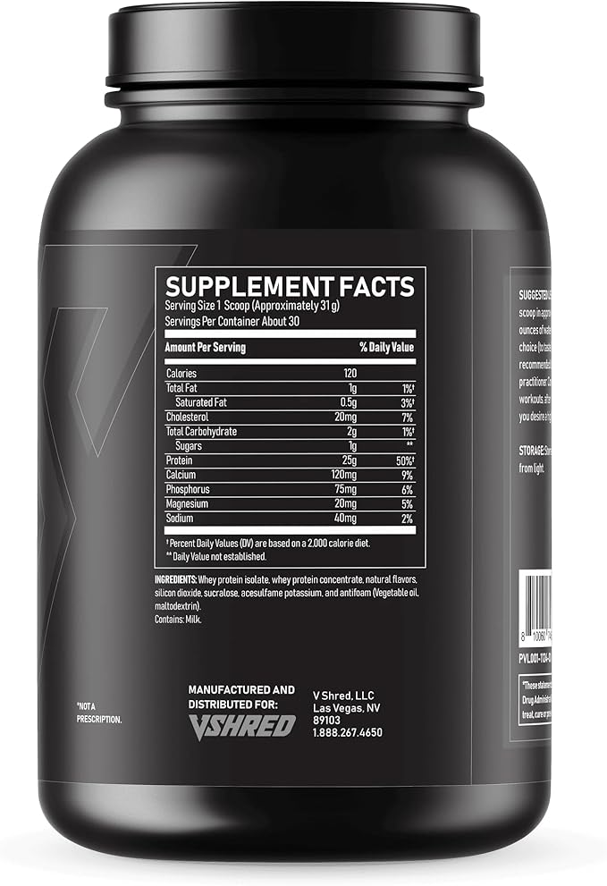 V Shred MD Vanilla Protein – Dr. Drew Approved Protein Powder with 25g Protein – Supports Strength Wellness &amp Daily Nutrition – Natural Creamy Flavor