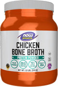 NOW Foods Sports Nutrition Chicken Bone Broth Powder made with Premium-Quality Chicken Bone Extract 1.2-Pound