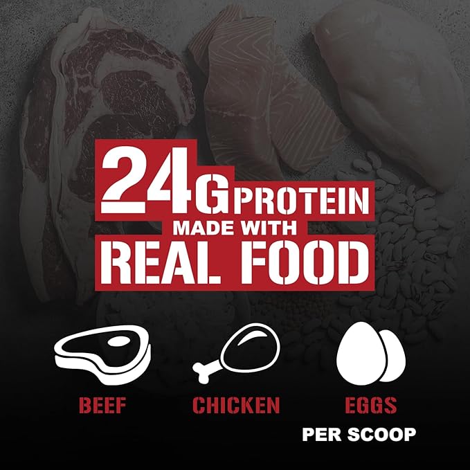 5% Nutrition Rich Piana Shake Time | 24g Animal Based Protein Drink | Grass-Fed Beef Isolate Chicken Egg | No Sugar or Soy (Cookies &amp Cream)