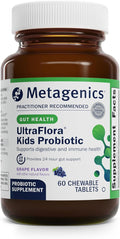 Metagenics UltraFlora Kids Probiotic - 10 Billion CFU - Children's Probiotic Blend - Digestive Health &amp Immune Health* - for Ages 3 &amp Up - 60 Tablets