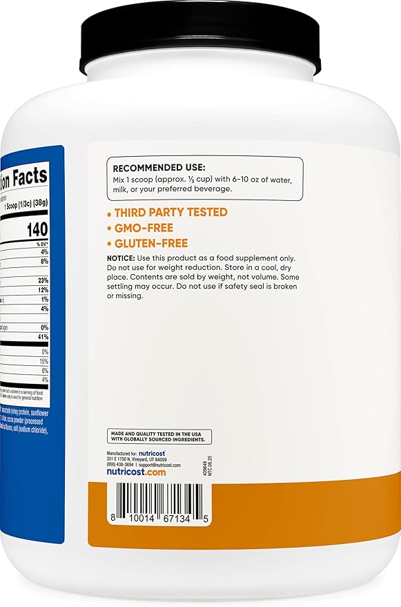 Nutricost Whey Protein Concentrate (Chocolate Peanut Butter) 5LBS - Gluten Free &amp Non-GMO