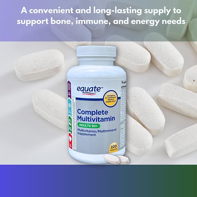 Multivitamin Multimineral Tablets for Adults 50+ 220 Count (Pack of 1)