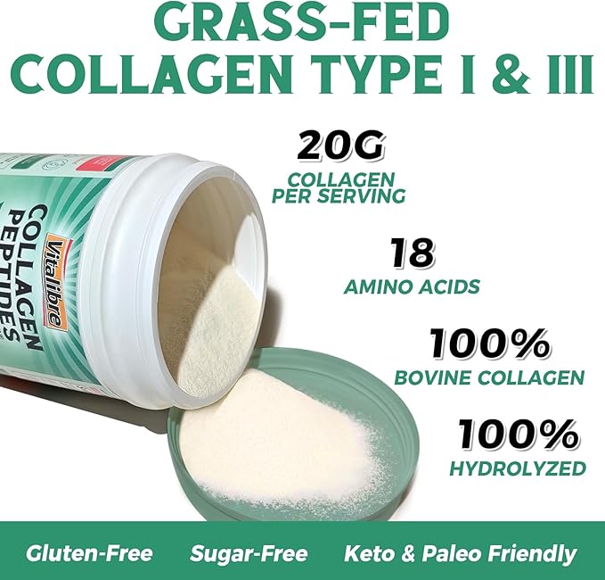 Multi Collagen Peptides Powder &amp Bovine Collagen Peptides Powder 8oz